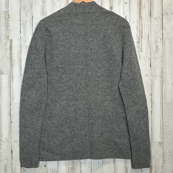 Toad Co 100 Lambswool Cardigan Sweater Large Gray Sustainable Minimalist EUC - Picture 2 of 9